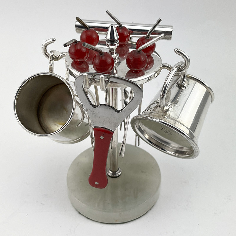Silver Plated R.H.V. & Co Cherry Pick Cocktail Stand (c.1940)