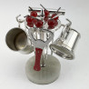 Silver Plated R.H.V. & Co Cherry Pick Cocktail Stand (c.1940)