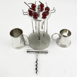 Silver Plated R.H.V. & Co Cherry Pick Cocktail Stand