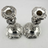 Pair of Decorative 26.7cm (10.5") Old Sheffield Plate Candlesticks