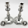 Pair of Decorative 26.7cm (10.5") Old Sheffield Plate Candlesticks