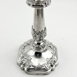 Pair of Decorative 26.7cm (10.5") Old Sheffield Plate Candlesticks