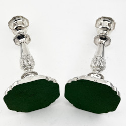 Pair of Decorative 26.7cm (10.5") Old Sheffield Plate Candlesticks