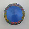 Superb Quality and Condition Blue Guilloche Enamel Box