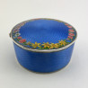 Superb Quality and Condition Blue Guilloche Enamel Box