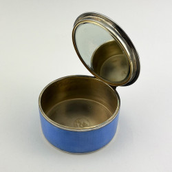 Superb Quality and Condition Blue Guilloche Enamel Box
