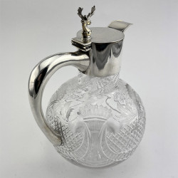 Unusual Late Victorian Silver Plated Claret Jug