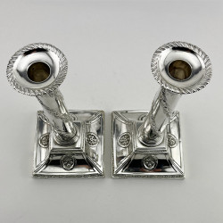 Pair of Superb Quality Victorian Sterling Silver Candlesticks