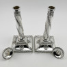 Pair of Superb Quality Victorian Sterling Silver Candlesticks
