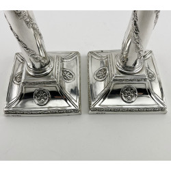 Pair of Superb Quality Victorian Sterling Silver Candlesticks