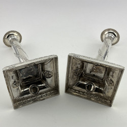 Pair of Superb Quality Victorian Sterling Silver Candlesticks