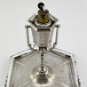 Edwardian Silver Plated Table Cigar Lighter in the Form of a Victorian Street Light