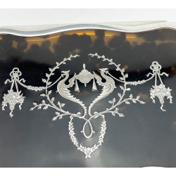 Large Rectangular Edwardian Tortoiseshell and Silver Jewellery or Trinket Box
