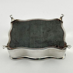 Large Rectangular Edwardian Tortoiseshell and Silver Jewellery or Trinket Box