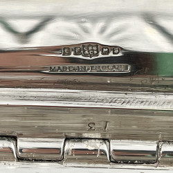 Unusual Shape Edwardian Cut Glass and Silver Plated Trinket Box