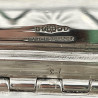 Unusual Shape Edwardian Cut Glass and Silver Plated Trinket Box
