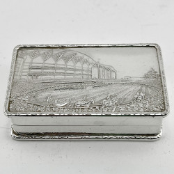 Unusual Shape Edwardian Cut Glass and Silver Plated Trinket Box