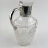 Oval Shaped Body Late Victorian Sterling Silver Claret Jug