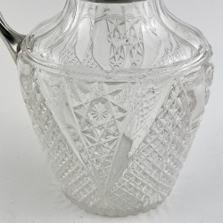 Oval Shaped Body Late Victorian Sterling Silver Claret Jug