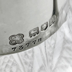 Oval Shaped Body Late Victorian Sterling Silver Claret Jug