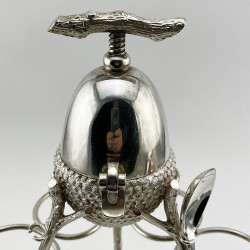 Victorian Silver Plated Bar Lemon Squeezer with Acorn Shaped Body