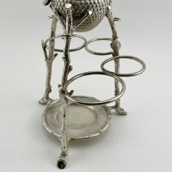 Victorian Silver Plated Bar Lemon Squeezer with Acorn Shaped Body