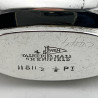 Walker & Hall Sterling Silver Hip Flask with Oval Shaped Body