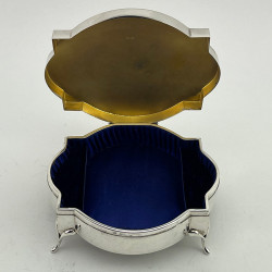 Large Oval Sterling Silver Jewellery or Trinket Box