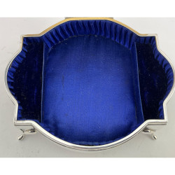 Large Oval Sterling Silver Jewellery or Trinket Box