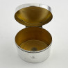 Plain Antique Sterling Silver Oval Tea Caddy