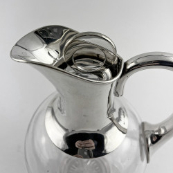 Stylish Plain Victorian Silver Plated Claret Jug