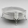 Large Oval Sterling Silver Jewellery or Trinket Box