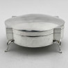 Large Oval Sterling Silver Jewellery or Trinket Box (1918)