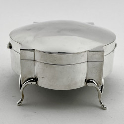 Large Oval Sterling Silver Jewellery or Trinket Box