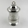 Large George II Sterling Silver Lidded Tankard