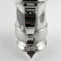 Large George II Sterling Silver Lidded Tankard