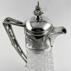 Very Decorative Late Victorian Silver Plated Claret Jug