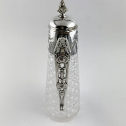 Very Decorative Late Victorian Silver Plated Claret Jug