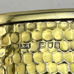 Superb Quality Sterling Silver Gilt Hip Flask