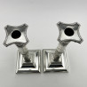 Pair of Georgian Style Sterling Silver Candlesticks