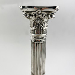 Pair of Georgian Style Sterling Silver Candlesticks