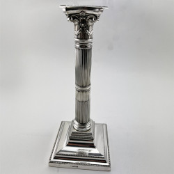 Pair of Georgian Style Sterling Silver Candlesticks