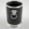 Decorative and Unusual Oak & Silver Plated Soda or Bottle Stand