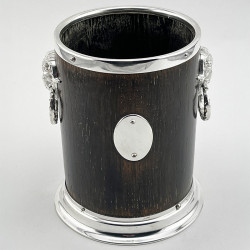 Decorative and Unusual Oak & Silver Plated Soda or Bottle Stand