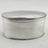 Impressive Large Oval Sterling Silver Biscuit or Trinket Box (1932)