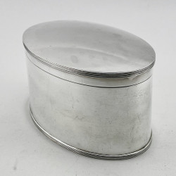 Impressive Large Oval Sterling Silver Biscuit or Trinket Box