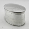 Impressive Large Oval Sterling Silver Biscuit or Trinket Box