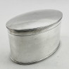 Impressive Large Oval Sterling Silver Biscuit or Trinket Box
