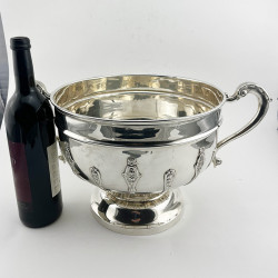 Impressive Large Antique Sterling Silver Rose Bowl or Trophy Cup