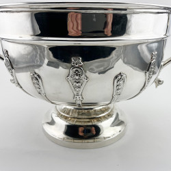 Impressive Large Antique Sterling Silver Rose Bowl or Trophy Cup